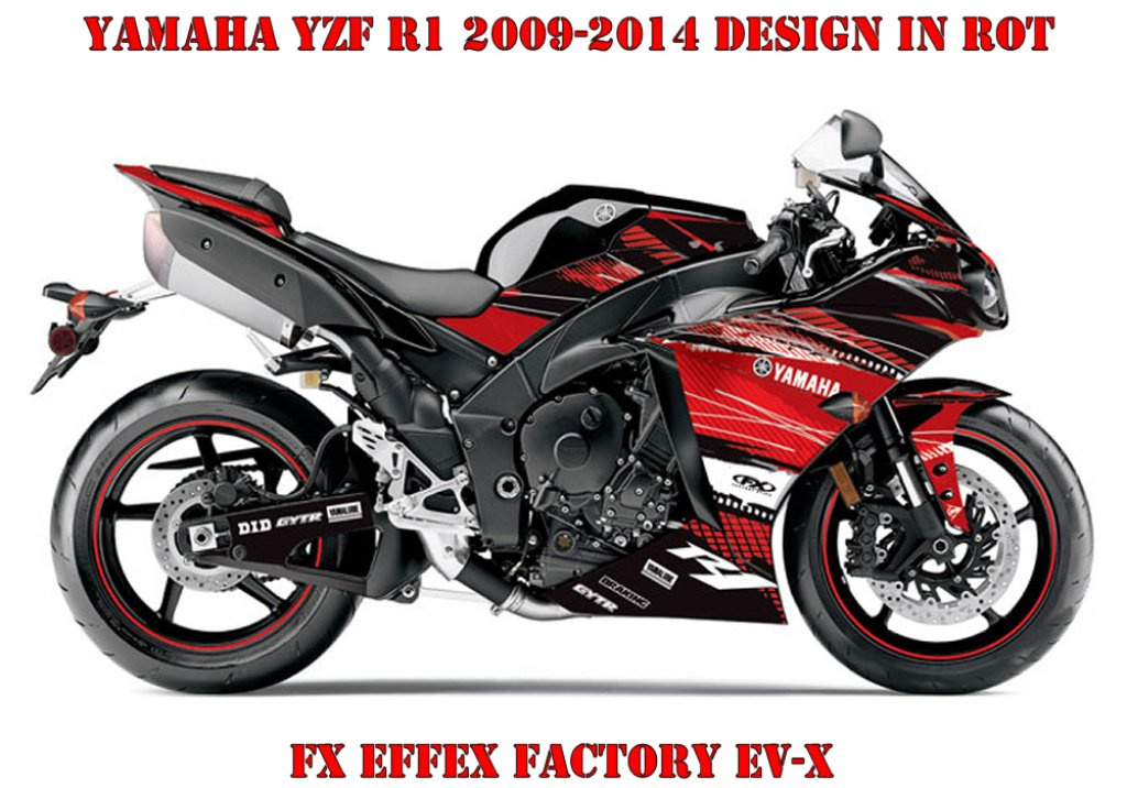 Beispiel Bild für die Farben, EV-X Rot für Yamaha YZF R1 2009-2014